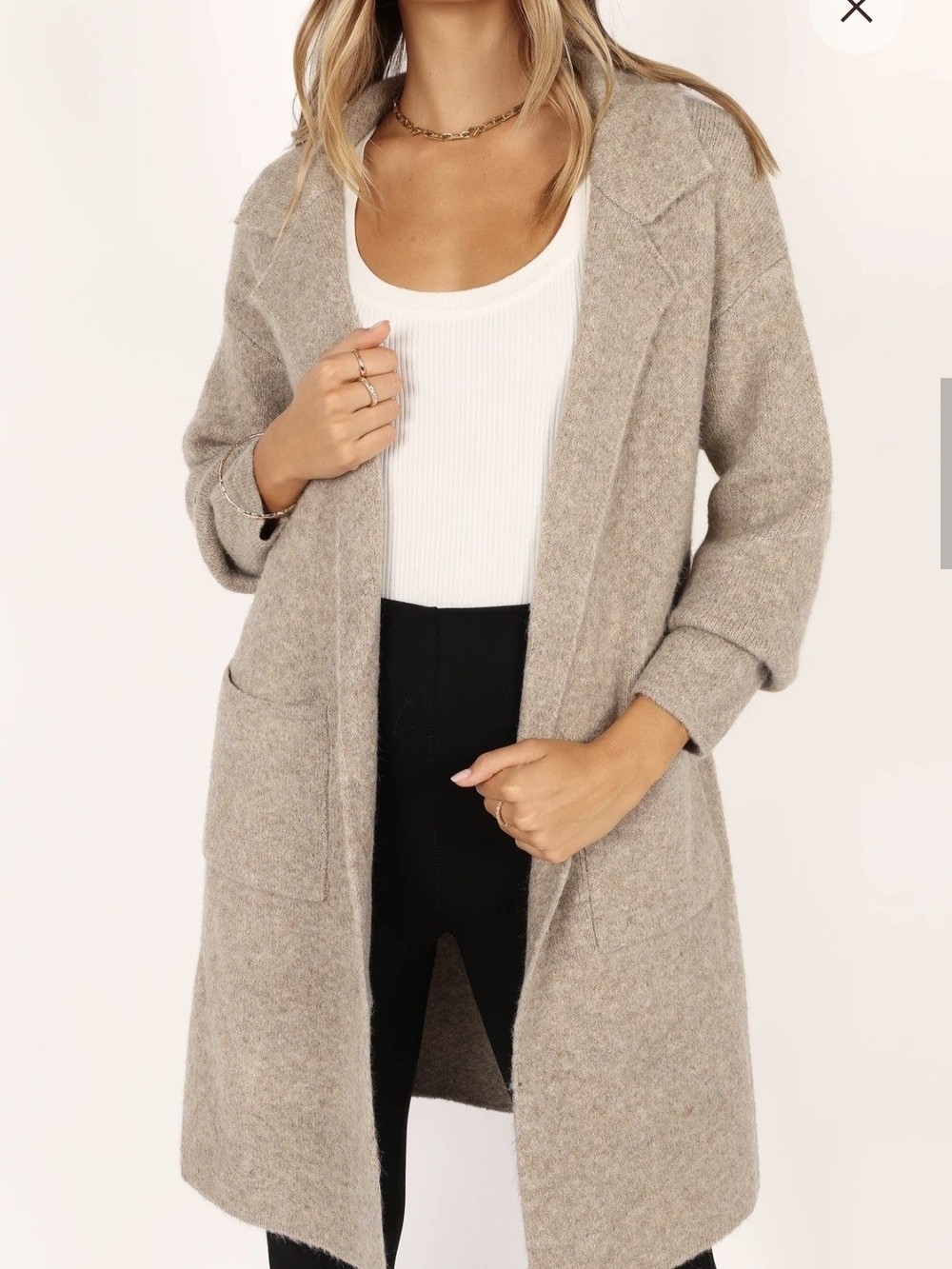 Petal & Pup Soft Taupe Knit Sweater